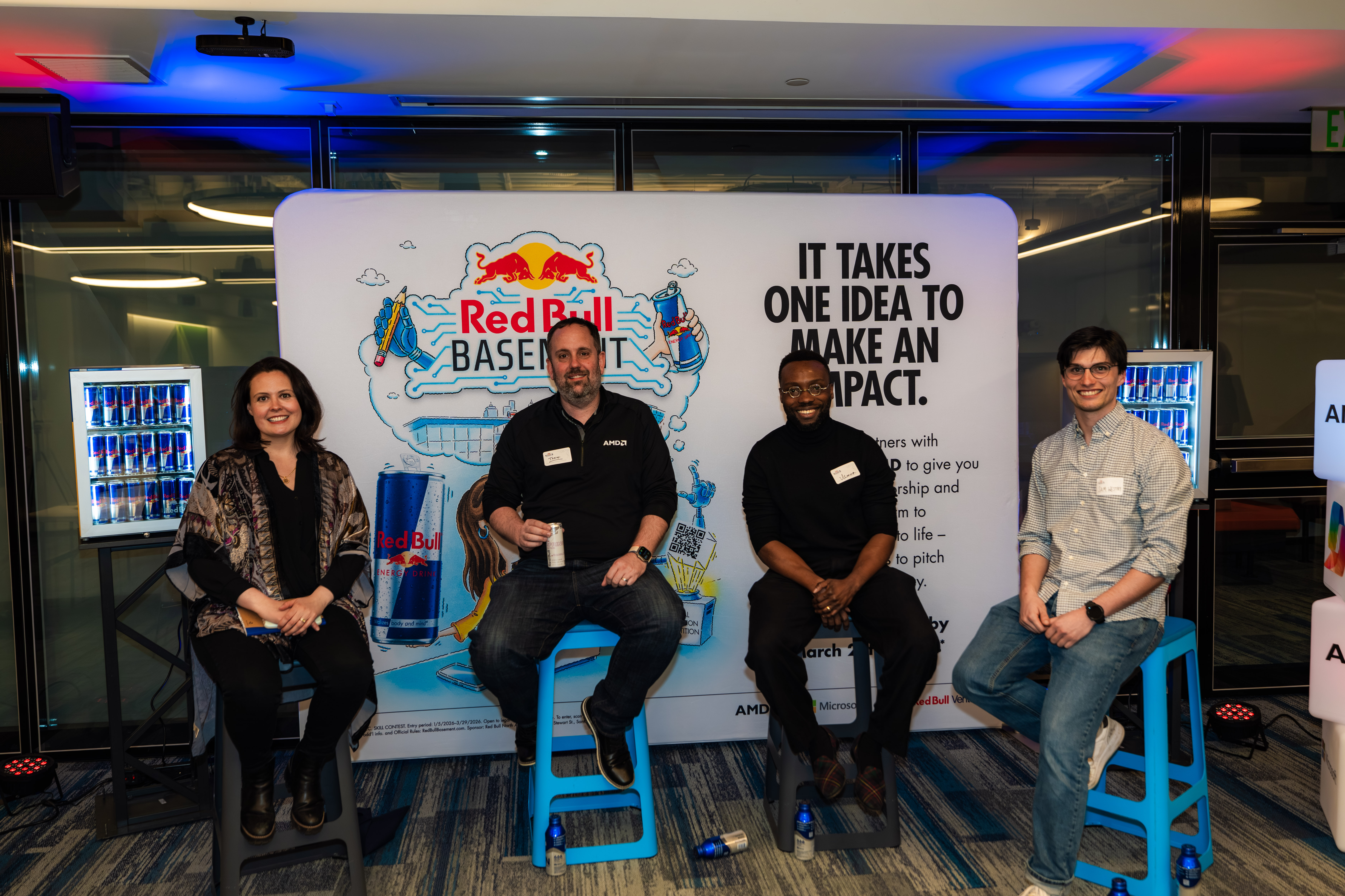 Jen Kelleman speaking at Microsoft x Red Bull Startup Innovation Labs